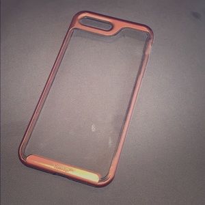 iPhone 6/7 plus clear, with pink outline case